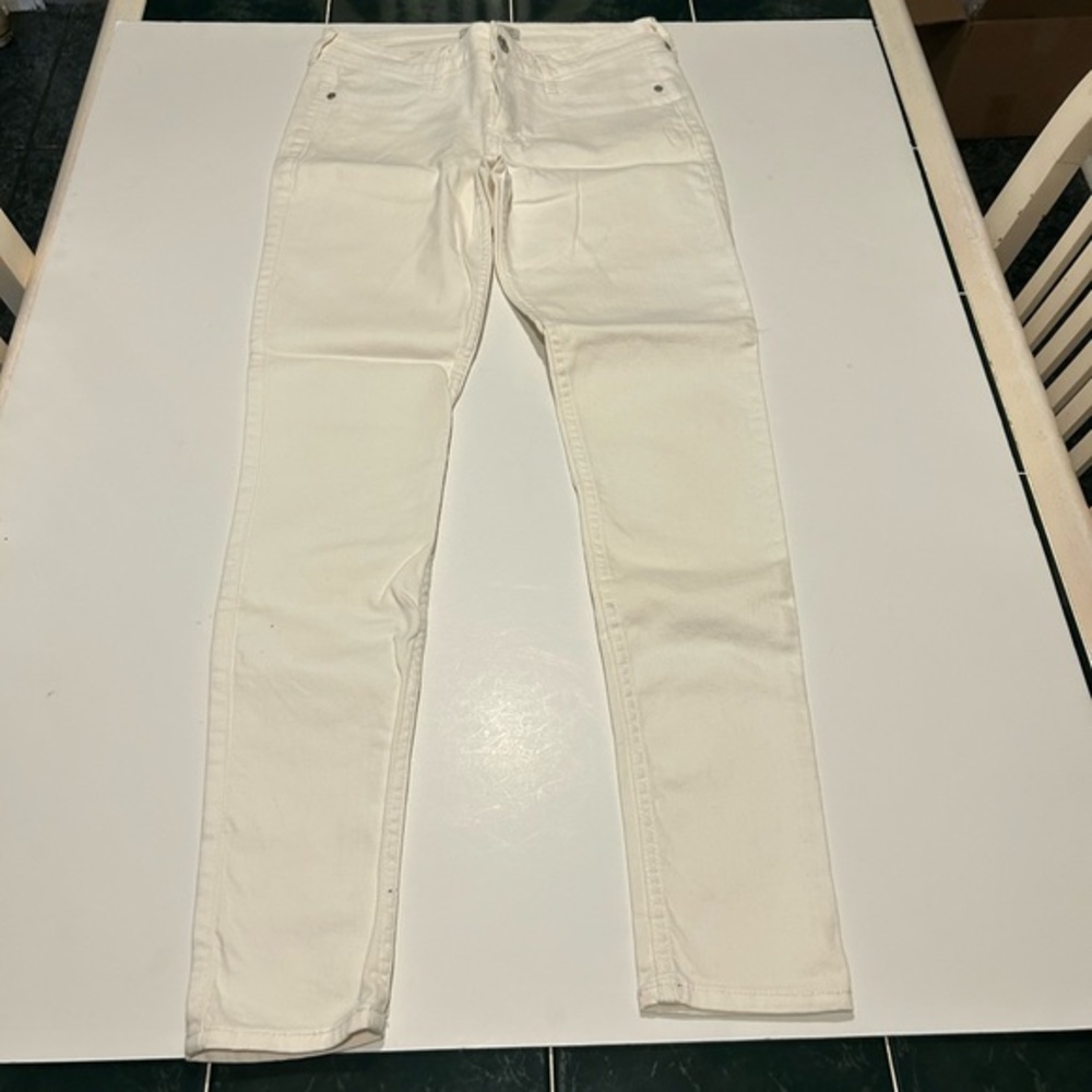 ABERCROMBIE & FITCH WHITE SKINNY JEANS SIZE 4R / 27 - LENGTH 31 - Picture 5 of 10